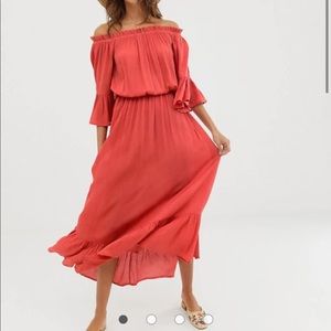 Worn once off the shoulder dress